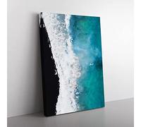 Leaving The Beach Modern Canvas Wall Art Print Ready to Hang, Framed Picture for Living Room Bedroom Home Office Décor, 60x40 cm (24x16 Inch)