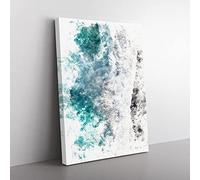 Leaving The Beach Watercolour Modern Canvas Wall Art Print Ready to Hang, Framed Picture for Living Room Bedroom Home Office Décor, 60x40 cm (24x16 Inch)