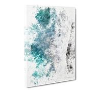 Leaving The Beach Watercolour Modern Canvas Wall Art Print Ready to Hang, Framed Picture for Living Room Bedroom Home Office Décor, 24x16 Inch (60x40 cm)