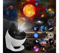 Leaxmiour Star Projector Galaxy Light, 13 Film Discs Planetarium Galaxy Projectors for Bedroom,360°Rotating Space Night Light Projector with Timer, HD Ceiling Starry Lighting for Kids' Rooms