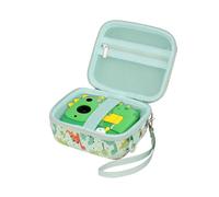 Leayjeen Kids Instant Print Camera Case for HiMont - Green Dinosaur | Compatible with Manttely/CAMCLID/GREENKINDER, with Handle and Strap, Zippered Mesh Pocket, Hard EVA Shell (Case Only)
