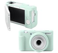 Leayjeen Silicone Protective Case Compatible with Sony Black Card ZV1-F Camera,ZV1M2 ZV1F Camera Silicone Protective Soft Shell, with Detachable Lens Cover Photography Protective Case (Jelly Green)