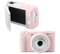 Leayjeen Silicone Protective Case Compatible with Sony Black Card ZV1-F Camera,ZV1M2 ZV1F Camera Silicone Protective Soft Shell, with Detachable Lens Cover Photography Protective Case(Jelly Pink)