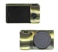 Leayjeen Silicone Protective Case Compatible with Sony ZVE10 Camera, ZV-E10 Camera Silicone Protective Soft Shell, with Detachable Lens Cover Photography Protective Case (Camouflage)