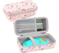 Leayjeen Storage Case Compatible with 3Doodler Start+ Essentialsfor 3D Pen Set for Kids,3D Pens Storage Organizer Carrying case Fit for 3D Printing Pen(Case Only)-Pink