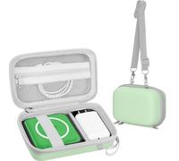 Leayjeen Travel Case Compatible with Hicober 3 in 1 Charging Station/UCOMX Nano Magnetic 2 in 1 Wireless Charger,Foldable Magnetic Charging Station Storage Holder Bag-Green(Case Only)