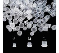 LEAYOKA 300pcs Tattoo Ink Cups - Mixed Size #11 Small #14 Medium #17 Large