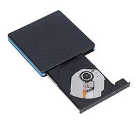 LEAYRAFF External DVD Drive, USB 3.0 CD DVD Burner with Type C and USB 2.0 Support, Plug and Play Optical Disc Reader for Laptop Desktop PC, Compatible with and macOS