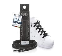 leazyP flat laces - The flat elastic laces for hooking - Provides a perfect fit and stable hold for children and adults, Black, XL: Bis 7 Ösen pro Seite