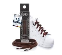 leazyP flat laces - The flat elastic laces for hooking - Provides a perfect fit and stable hold for children and adults, dark brown, XL: Bis 7 Ösen pro Seite