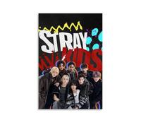 Lebaito Stray Poster Kids Kpop Music Group Vintage Retro Cover Posters for Room Aesthetic Canvas Wall Art Bedroom Decor12x18inch(30x45cm)
