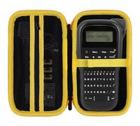 Lebakort Hard Carry Case Compatible with Brother P-Touch PTH110 Label Printer (Black+Yellow)