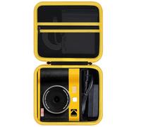 Lebakort Hard Carry Case Compatible with Kodak Mini Shot 4 ERA 4PASS 2-in-1 Instant Camera and Photo Printer (Black + Yellow)