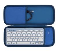 Lebakort Hard Carry Case Compatible with Logitech Pebble Keys 2 Combo K380s K380 Keyboard + M350 Pebble Mouse Combo (Blue Case)