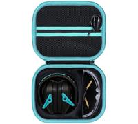 Lebakort Hard Carry Case Compatible with Walker's Razor Slim Passive Earmuff/Shooting Hunting Hearing Ear Protection (Black+Dark Green)