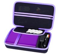 Lebakort Hard Carry Case Compatible with Yoton 12.5" / YOOHOO 12.5" / Arafuna 12-12.5 Inch/GOnavidio 12" / DESOBRY 12.5' / KCR 12.5 Inch Tragbarer DVD Player (Black + Purple)