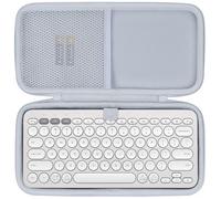 Lebakort Hard Case Compatible with Logitech Pebble Keys 2 K380s K380,White | Keyboard Storage Bag,Compact,Hard Shell Protection