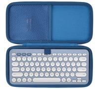 Lebakort Hard Case Compatible with Logitech Pebble Keys 2 Keyboard,Blue | K380s K380 Storage Bag,Hard Shell Protection,Travel Friendly