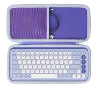 Lebakort Hard Case Compatible with Logitech POP ICON KEYS Keyboard,Purple | Storage Bag,Hard Shell Protection