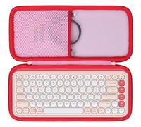 Lebakort Hard Case Compatible with Logitech POP ICON KEYS Wireless Keyboard (Rose Case)