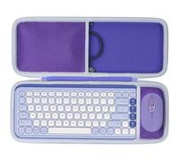 Lebakort Hard Case Compatible with Logitech POP,Purple | Keyboard Mouse Combo/ICON KEYS Keyboard Storage Bag,Hard Shell Protection