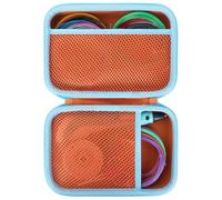 Lebakort Hard Case Compatible with SCRIB3D P1 3D Printing Pen / MYNT3D Super 3D Pen / 3Doodler Start 3D Printing Pen - Orange+Light Blue (Only Case)
