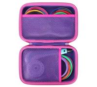 Lebakort Hard Case Compatible with SCRIB3D P1 3D Printing Pen / MYNT3D Super 3D Pen / 3Doodler Start 3D Printing Pen - Purple+Rose Red(Only Case)