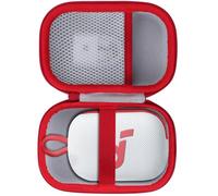 Lebakort Hard Case Compatible with Soundcore Select 4 Go,White+Red | Anker Ultra Portable Waterproof Speaker Storage Bag,Hard Shell Protection