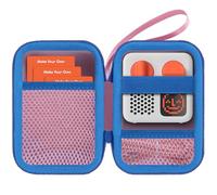 Lebakort Hard Case Compatible with Yoto Mini Kids Audio Music Player Children Speaker Plays Audiobook Cards Radio (Pink+ Sky Blue Case, for Yoto Mini)