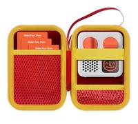 Lebakort Hard Case Compatible with Yoto Mini Kids Audio Music Player Children Speaker Plays Audiobook Cards Radio (Red+ Yellow Case, for Yoto Mini)