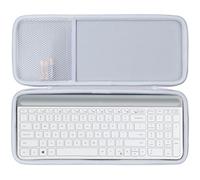 Lebakort Hard Travel Case for Logitech MK470 Kit,White | Wireless Mouse and Keyboard Kit Storage Bag,Hard Shell Protection,Compact