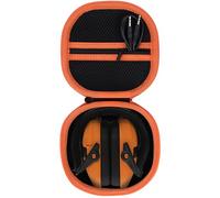 Lebakort Hard Travel Case for Walker's Razor Slim Electronic MUFF (Black and Orange)