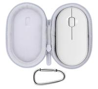 Lebakort Mouse Case Compatible with Logitech Pebble 2 M350s / M350 / M355 / i345 Slim Wireless Mouse (Off White Case)