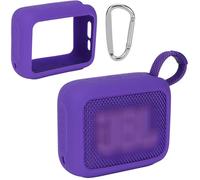 Lebakort Silicone Cover Compatible with JBL GO 4 Portable Bluetooth Wireless Speaker (Purple silicone case)