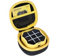 Lebakort Storage Case Compatible with GiiKER Tic Tac Toe Bolt Game 3-in-1 Handheld Puzzle Game Console Fidget Toys Board Games for Kids and Adults (Black + Yellow Case)