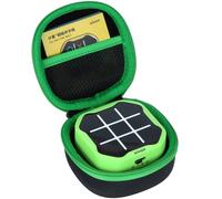 Lebakort Storage Case Compatible with GiiKER Tic Tac Toe Bolt Game 3-in-1 Handheld Puzzle Game Console Fidget Toys Board Games (Black + Green Case)