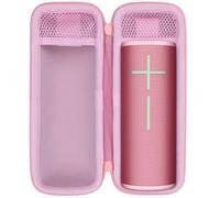 Lebakort Storage Case Compatible with Ultimate Ears UE Boom 4 3 Portable Waterproof Speaker (Pink Case)