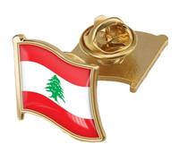 Lebanese Flag Lapel Pins Coat of Arms of Lebanon National Emblem Brooch Badges Unisex Souvenirs Decorative Gifts