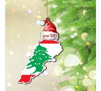 Lebanon Christmas Tree Ornament International Flags Sailing Hanging Ornaments Keepsake Holiday Decoration Hanging Acrylic Ornament Pendant for Family Birthday New Year Home