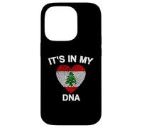 Lebanon Flag Heart It's In My DNA Lebanese Heritage Case for iPhone 14 Pro