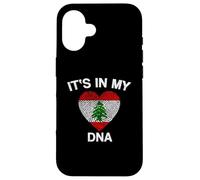 Lebanon Flag Heart It's In My DNA Lebanese Heritage Case for iPhone 16