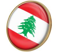Lebanon Flag Lapel Pins, Metal Lebanese Flag Brooch Pin Badge Souvenir for Men Women Clothes Bags Hats