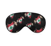 Lebanon Flag Lebanese Love Blackout Sleep Mask for Side Sleeper Soft Covers for Travel Essentials Nap