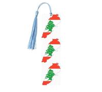 Lebanon Flag Map 5 Pc Artistic Bookmark Set for Women, Tassel Wooden Bookmarks Study Supplies
