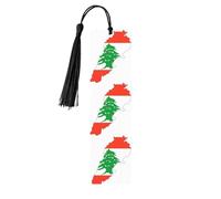 Lebanon Flag Map 5 Pc Artistic Bookmark Set for Women, Tassel Wooden Bookmarks Study Supplies