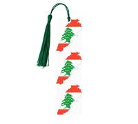 Lebanon Flag Map 5 Pc Artistic Bookmark Set for Women, Tassel Wooden Bookmarks Study Supplies