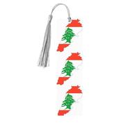 Lebanon Flag Map 5 Pc Artistic Bookmark Set for Women, Tassel Wooden Bookmarks Study Supplies