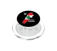 Lebanon Flag Map Beirut, Cedar Tree Lebanese Heritage Design PopSockets PopGrip for MagSafe
