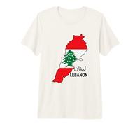 Lebanon Flag Map Beirut, Cedar Tree Lebanese Heritage Design Premium T-Shirt