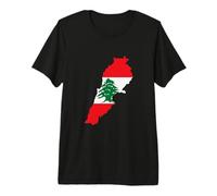 Lebanon Flag Map Beirut, Cedar Tree Lebanese Heritage Design Premium T-Shirt